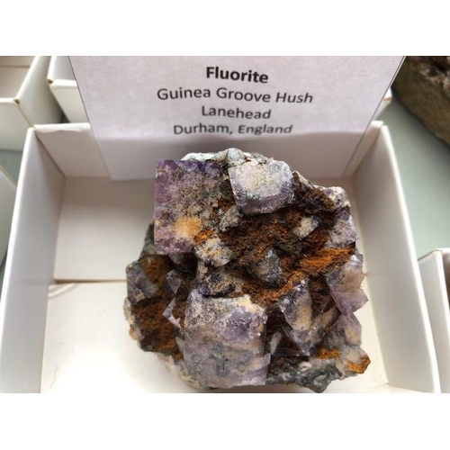 101 - Minerals, Geology ,Crystal interest, collection of Fluorite crystals specimens  from the North of En... 