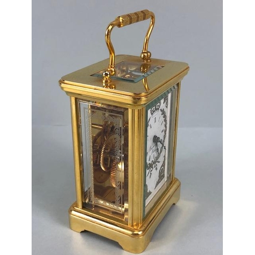 111 - Carriage Clock, limited edition Garrard Buckingham palace carriage clock made specially for the Roya... 