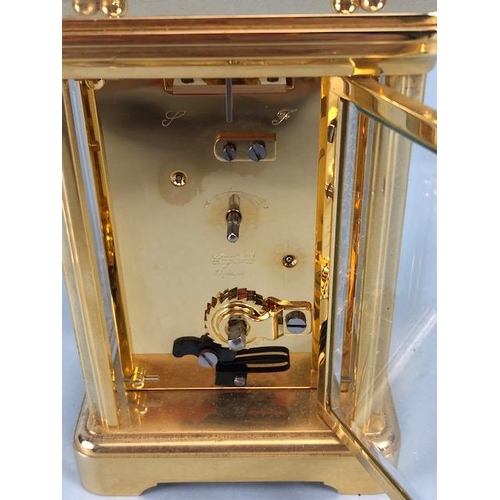 111 - Carriage Clock, limited edition Garrard Buckingham palace carriage clock made specially for the Roya... 