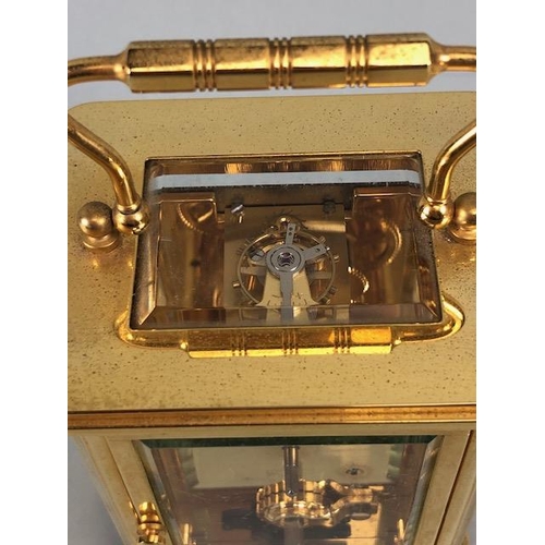 111 - Carriage Clock, limited edition Garrard Buckingham palace carriage clock made specially for the Roya... 