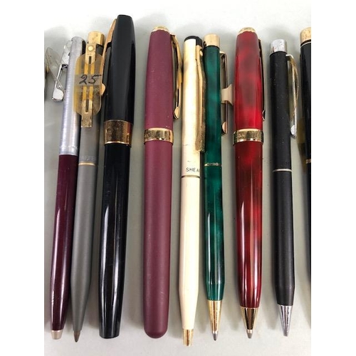 116 - Sheaffer pens, collection of vintage ball point pens from the 1980s  by Sheaffer in varying finishes... 