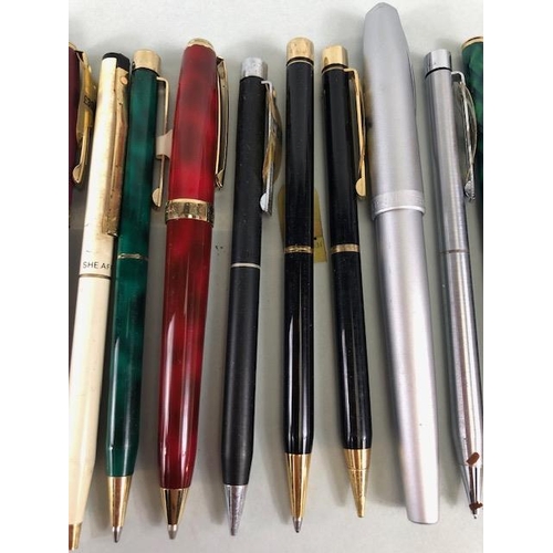 116 - Sheaffer pens, collection of vintage ball point pens from the 1980s  by Sheaffer in varying finishes... 