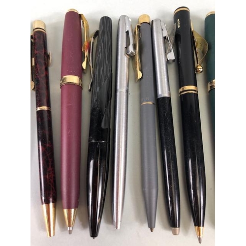 121 - Sheaffer pens, collection of 1980s Sheaffer ball point pens in various designs new old stock (not te... 