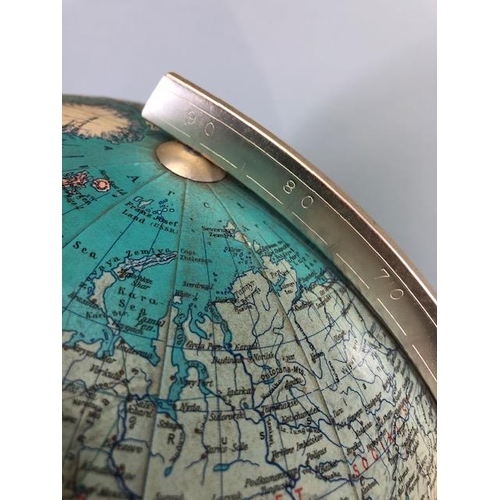 139 - Vintage illuminated world Globe on wooden base, JRO Multi Globe Verlag  Munchen approximately 45 cm ... 