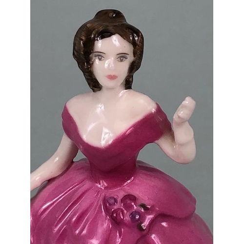 158 - Royal Worcester 2006 Queen Elizabeth ll Figure with box, and a Coalport Minuets figure Jessica in bo... 