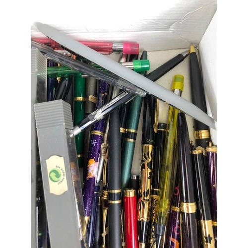 159 - Vintage Pens, large quantity of quality ball point pens fountain pens and propelling pencils, the ma... 