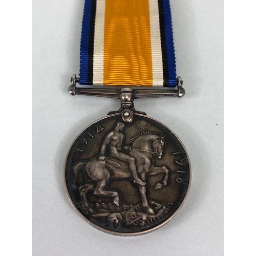 162 - Military Interest, WW1 1914-1918 British  Officers  war medal edge stamped 2 LIEUT A RILEY