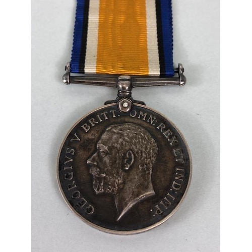 162 - Military Interest, WW1 1914-1918 British  Officers  war medal edge stamped 2 LIEUT A RILEY