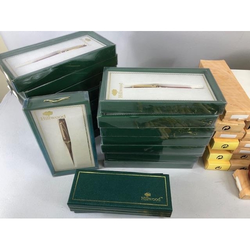 175 - Vintage Pens, a large quantity of cased, boxed and loose wood pens, and pen sets untested ONS