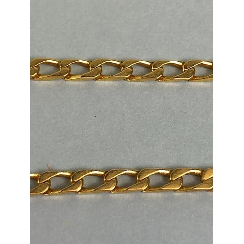 19 - 18ct gold curb link bracelet approx 18cm in length and 4.7g (A/F)