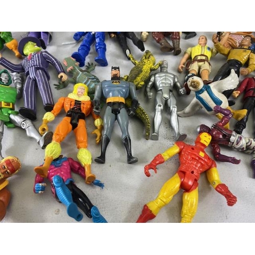 216 - Vintage collectable action figures mostly from the DC and Marvel Universe but to include Star trek s... 