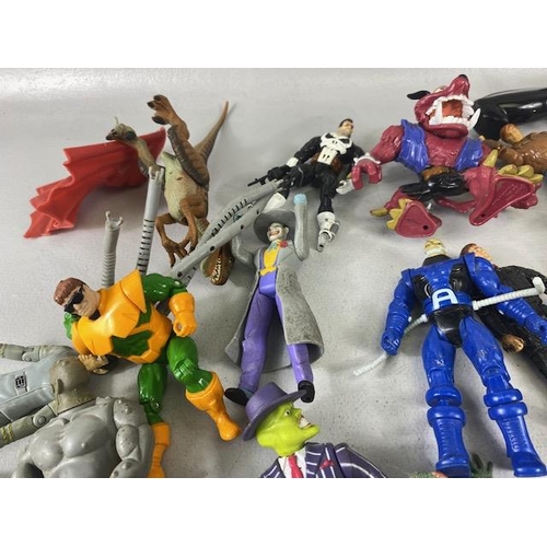 216 - Vintage collectable action figures mostly from the DC and Marvel Universe but to include Star trek s... 