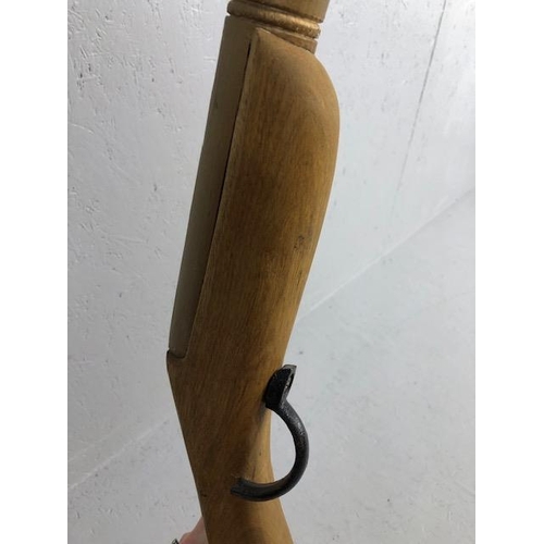 231 - Decorative or shop display, carved wooden blunder buss approximately 99cm long