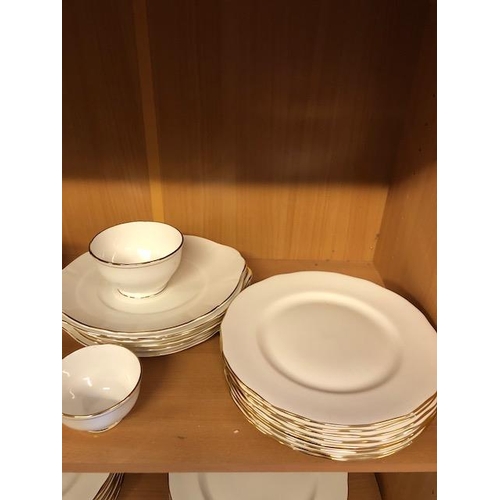 248 - Vintage China,quantity of white with gilt edged Duuchess table ware, comprising of 20 dinner Plates,... 