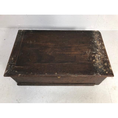 261 - Antique early 19th century mahogany Bible /Communion style box approximately 62 x 37 x 20cm