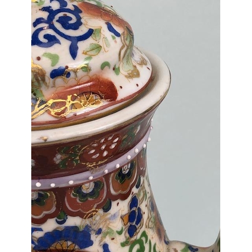 266 - Collectable China, Staffordshire pottery novelty water jug of Nell Gwyn, and a Chinese coffee pot wi... 