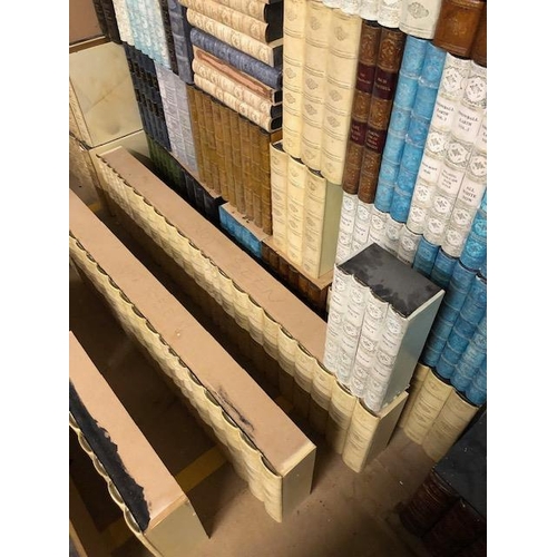 276 - Shop display / interiors interest, large quantity of moulded resin Faux book spines, make your own l... 