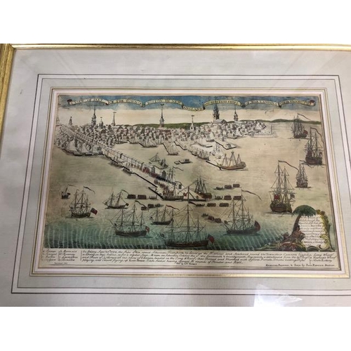 278 - Antique prints of American Maritime interest and the War of Independence, one being the capture of t... 