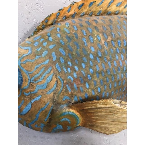 289 - Shop interior decorator display item, large oversized tropical reef fish, of composite material, app... 