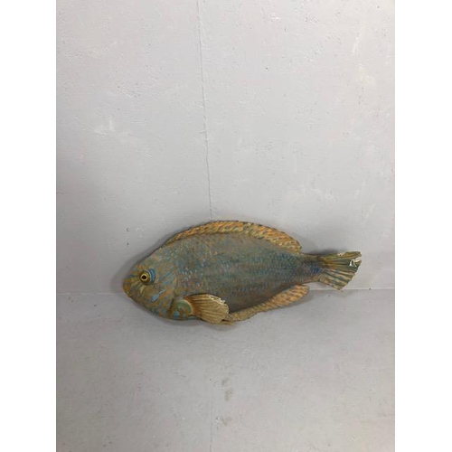 289 - Shop interior decorator display item, large oversized tropical reef fish, of composite material, app... 