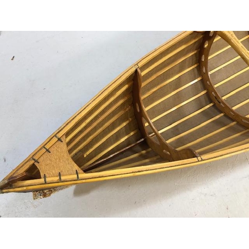 294 - Hand built Canoe by Flaxland open canoe made using all natural products, wooden frame covered woven ... 