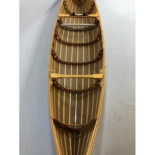 294 - Hand built Canoe by Flaxland open canoe made using all natural products, wooden frame covered woven ... 