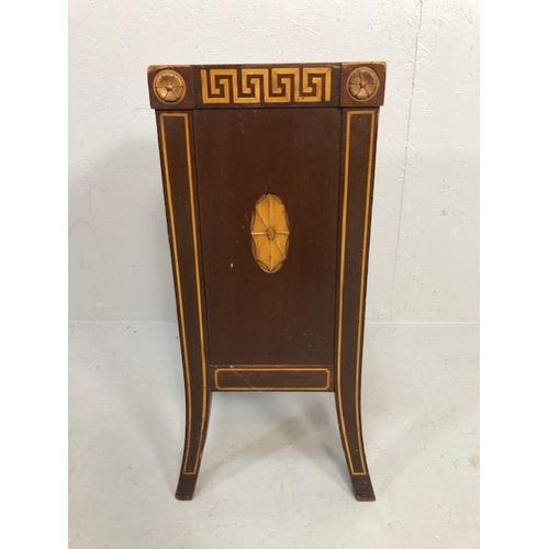 299 - Antique Furniture, Regency style mahogany square stick stand on slayed legs of Neo Classical design ... 