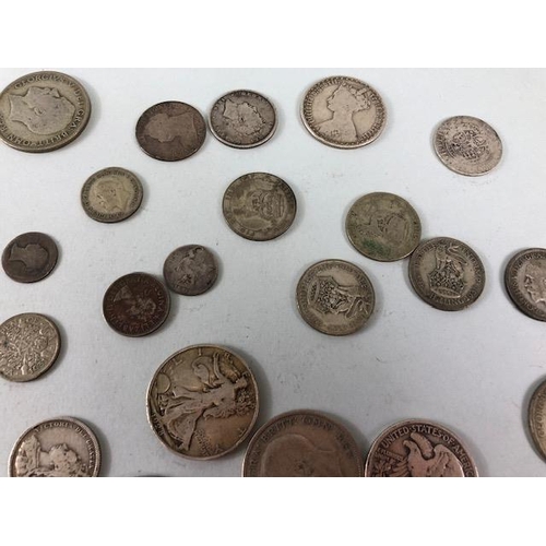 31 - Collectable coins to include silver coins, half dollars etc approx 300g