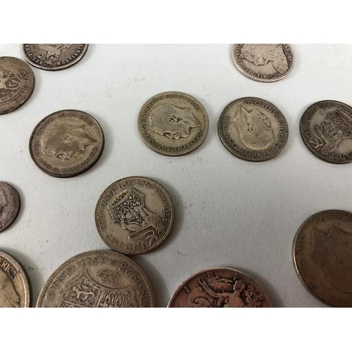 31 - Collectable coins to include silver coins, half dollars etc approx 300g