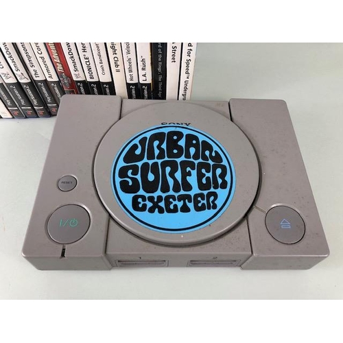 311 - Playstation1 console along with a collection of PS 2 games to include Need For Speed Underground, Cr... 