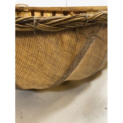 Coracle boat made by Flaxland using wood, woven flax and natural resins ...