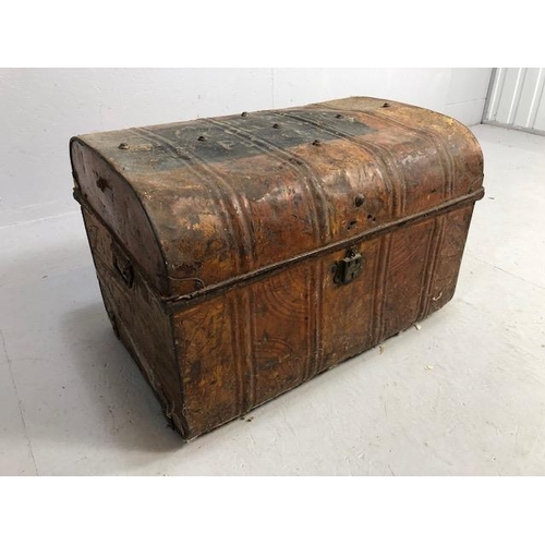 327 - Vintage metal trunk