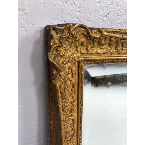 332 - Gilt framed mirror with Bevel edge approx 59 x 47cm