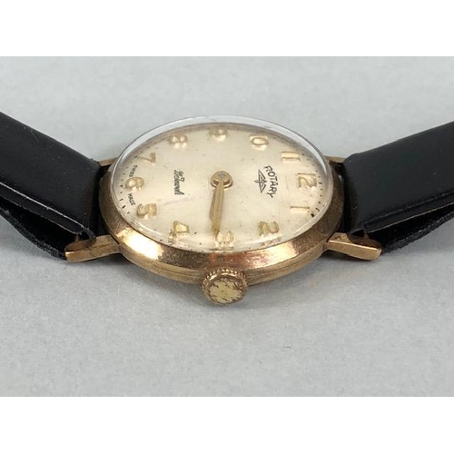 34 - 9ct gold watches, Ladies Rotary  dress bracelet watch with MOP dial winds and runs approximately 19c... 