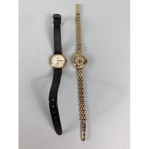 34 - 9ct gold watches, Ladies Rotary  dress bracelet watch with MOP dial winds and runs approximately 19c... 