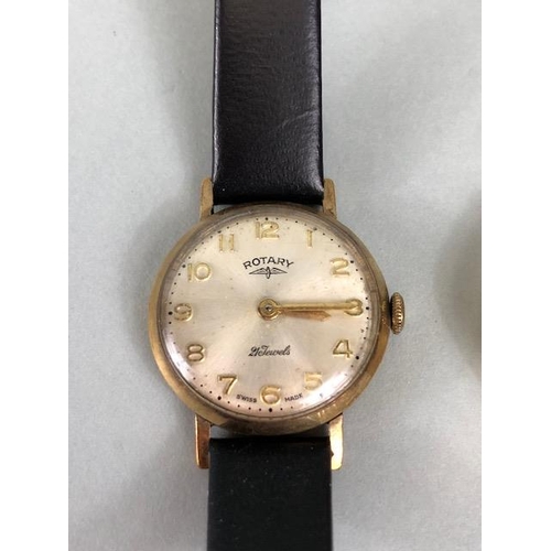 34 - 9ct gold watches, Ladies Rotary  dress bracelet watch with MOP dial winds and runs approximately 19c... 