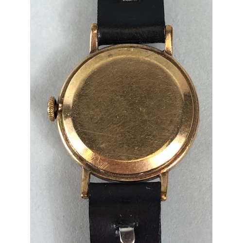 34 - 9ct gold watches, Ladies Rotary  dress bracelet watch with MOP dial winds and runs approximately 19c... 