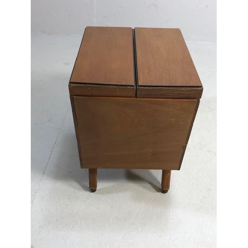 370 - Mid century style teak storage unit (sewing or crafts box) in teak with drawers and storage trays on... 