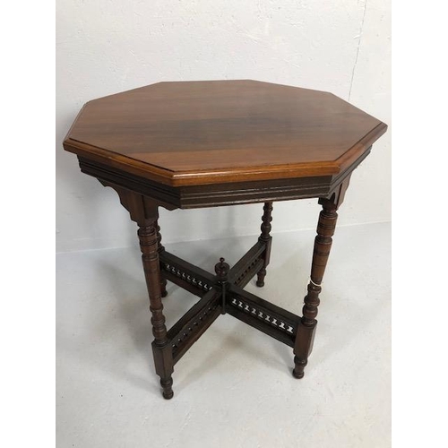 422 - Antique furniture, Edwardian mahogany Octagonal occasional table approximately 61 x 70 cm