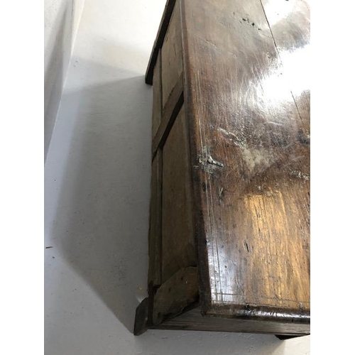 427 - Antique Furniture late 18th early 19th Century Oak and Elm Coffer / Chest approximately 126 x 60 x 5... 