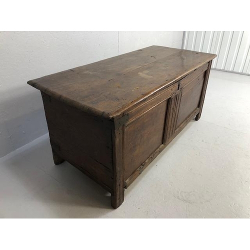 427 - Antique Furniture late 18th early 19th Century Oak and Elm Coffer / Chest approximately 126 x 60 x 5... 