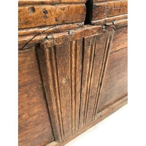 427 - Antique Furniture late 18th early 19th Century Oak and Elm Coffer / Chest approximately 126 x 60 x 5... 