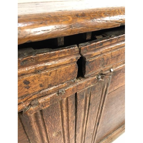 427 - Antique Furniture late 18th early 19th Century Oak and Elm Coffer / Chest approximately 126 x 60 x 5... 