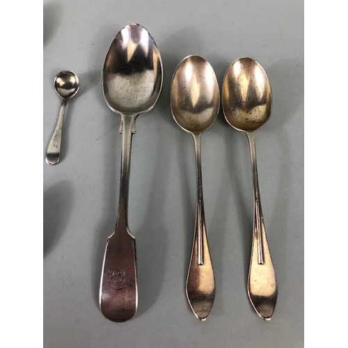 44 - Silver Hallmarked spoons to include apostle, fancy and salt, 13 items approximately 131.3g