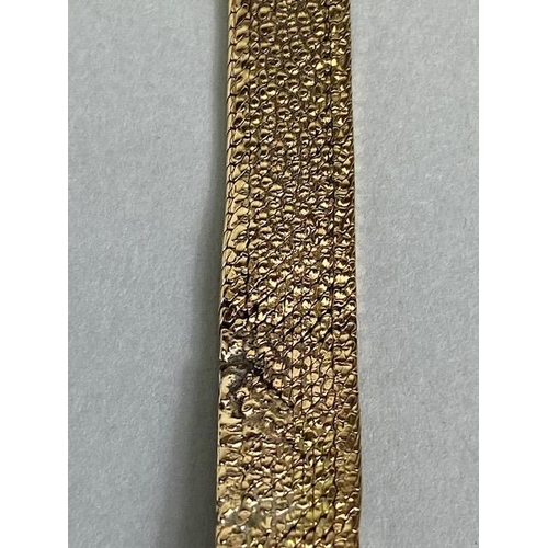 50 - 9ct gold vintage 1960s ladies OMEGA wrist watch on 9ct gold bark finish bracelet total length approx... 