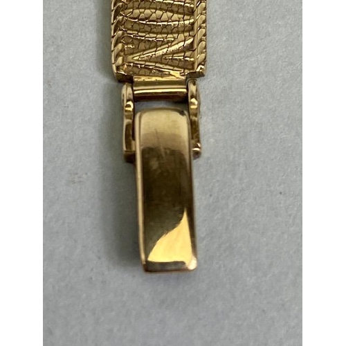 50 - 9ct gold vintage 1960s ladies OMEGA wrist watch on 9ct gold bark finish bracelet total length approx... 