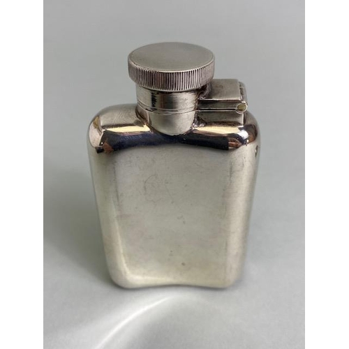 67 - Antique silver English hall marked tot flask approximately 73.3g and a silver hallmarked vesta case ... 