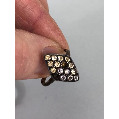 70 - Scrap 9ct gold, selection of ring settings and earrings approximately 32.1g plus one 9.25 silver and... 