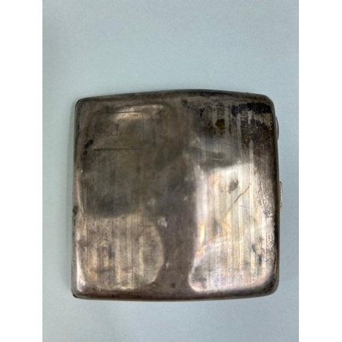 79 - Silver hallmarked cigarette case hallmarked for Birmingham by maker William Neale approx 77g