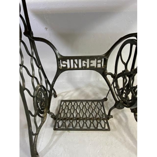 121 - Table converted from a Singer sewing machine peddle operated base